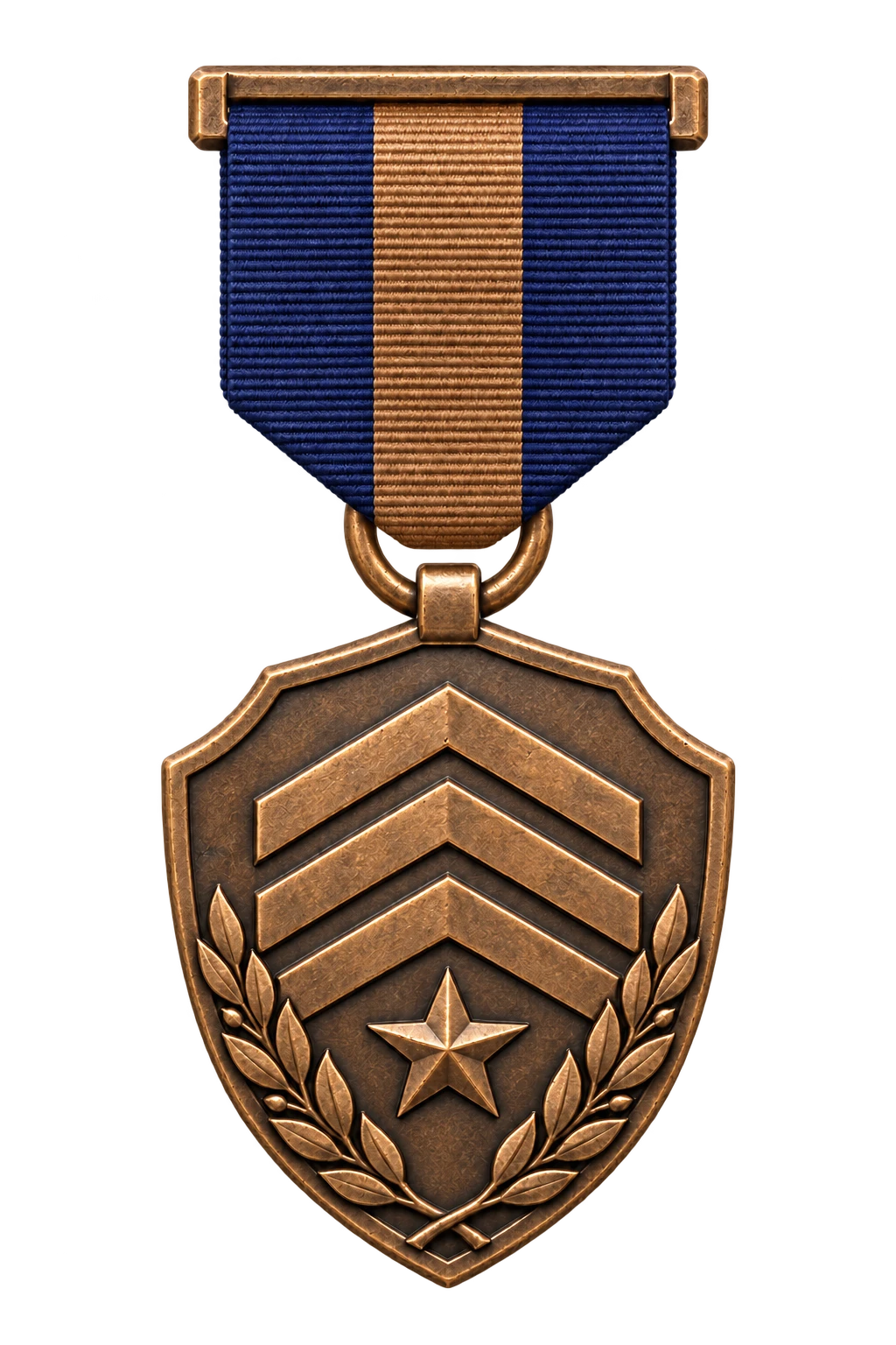 Bronze Valour medal with its original ribbon and metal insignia